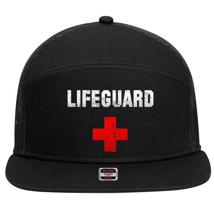 Lifeguard Vintage Logo 7 Panel Mesh Trucker Snapback Hat