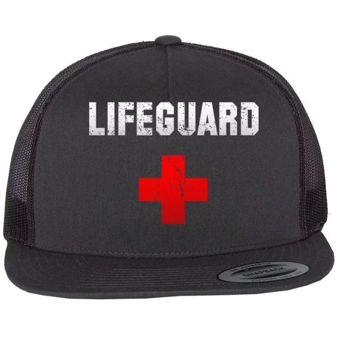 Lifeguard Vintage Logo Flat Bill Trucker Hat