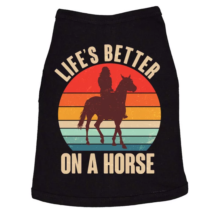 Life's Better On A Horse Cowgirl Vintage Doggie Tank