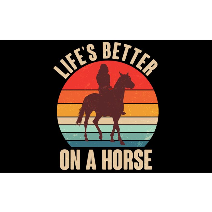 Life's Better On A Horse Cowgirl Vintage Bumper Sticker