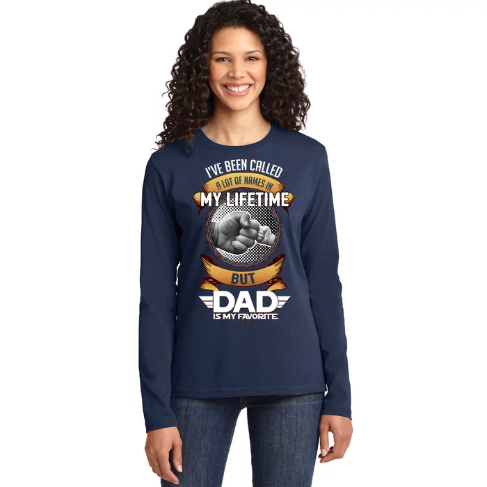 Lifetime Dad Ladies Long Sleeve Shirt