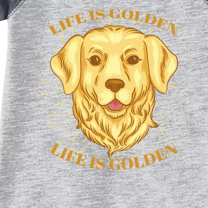 Life Is Golden Dog Infant Baby Jersey Bodysuit