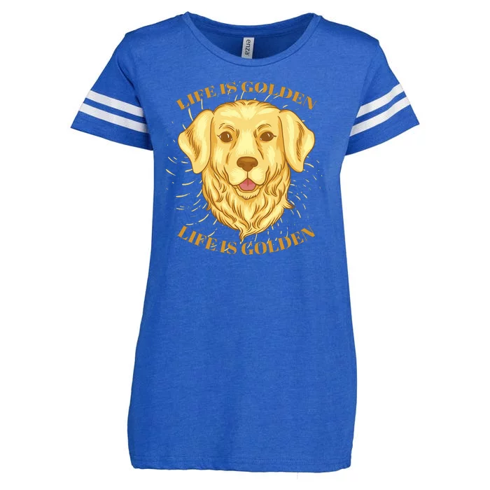 Life Is Golden Dog Enza Ladies Jersey Football T-Shirt