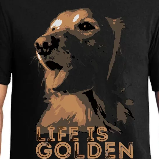 Life Is Golden Retriever Dog Premium Pajama Set