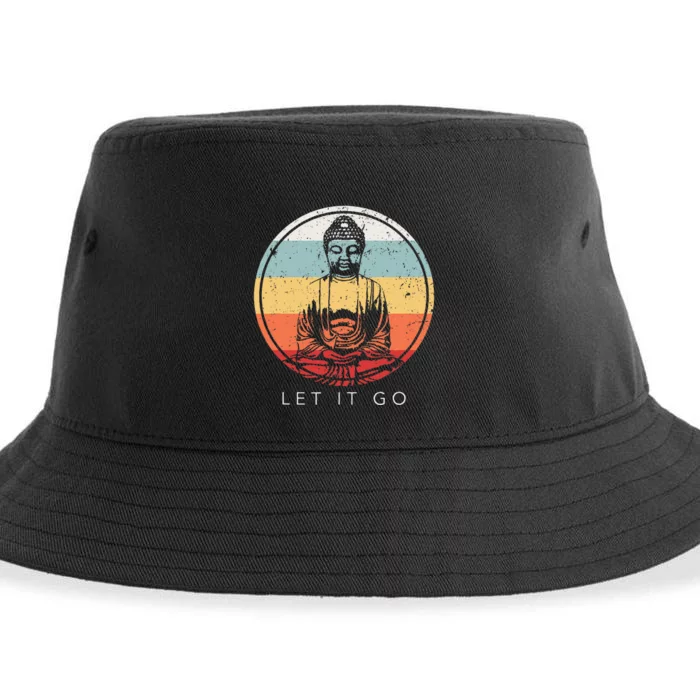 Let It Go Buddha Meditation Zen Buddhist Gift Sustainable Bucket Hat