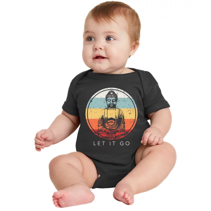 Let It Go Buddha Meditation Zen Buddhist Gift Baby Bodysuit