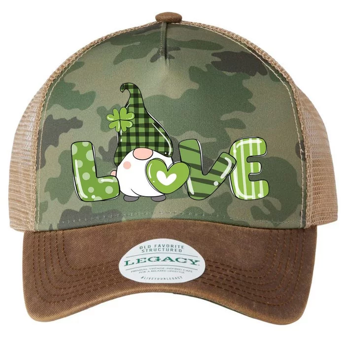 Love Irish Gnome Cute St Patricks Day Legacy Tie Dye Trucker Hat