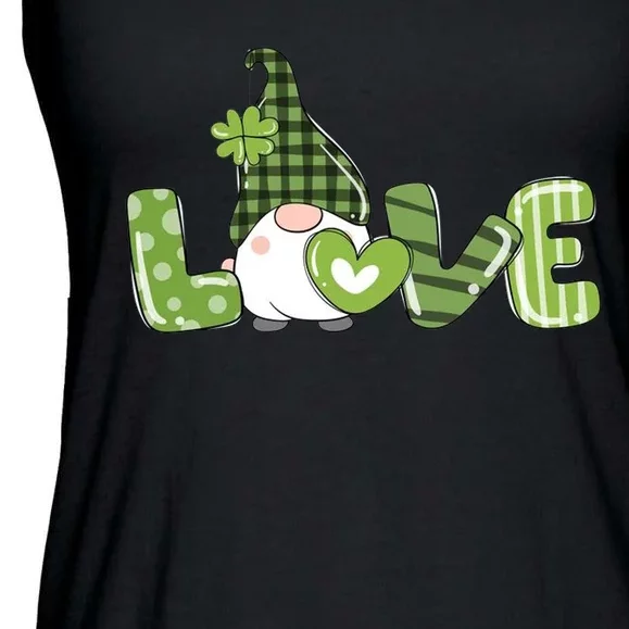 Love Irish Gnome Cute St Patricks Day Ladies Essential Flowy Tank