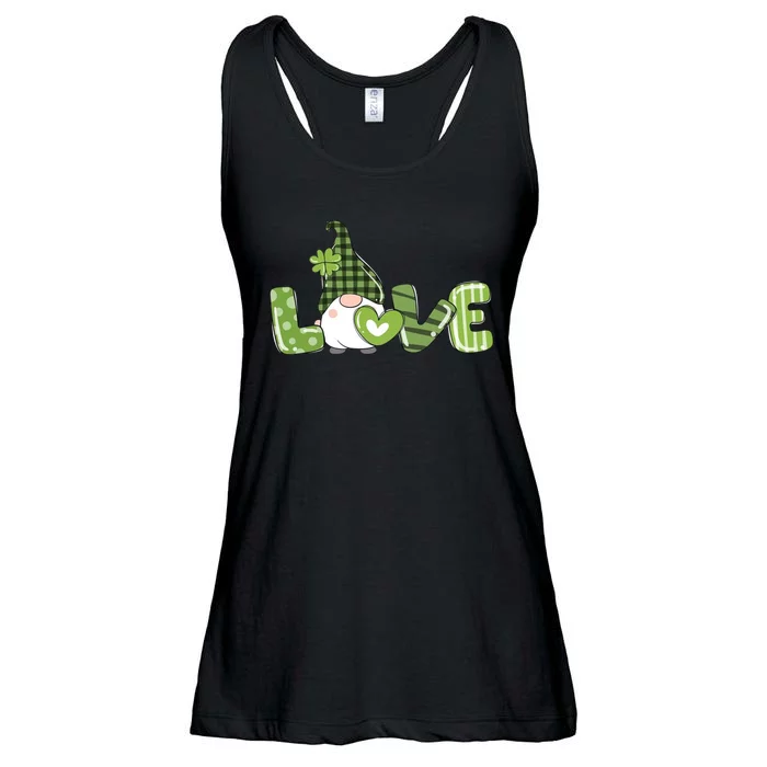 Love Irish Gnome Cute St Patricks Day Ladies Essential Flowy Tank