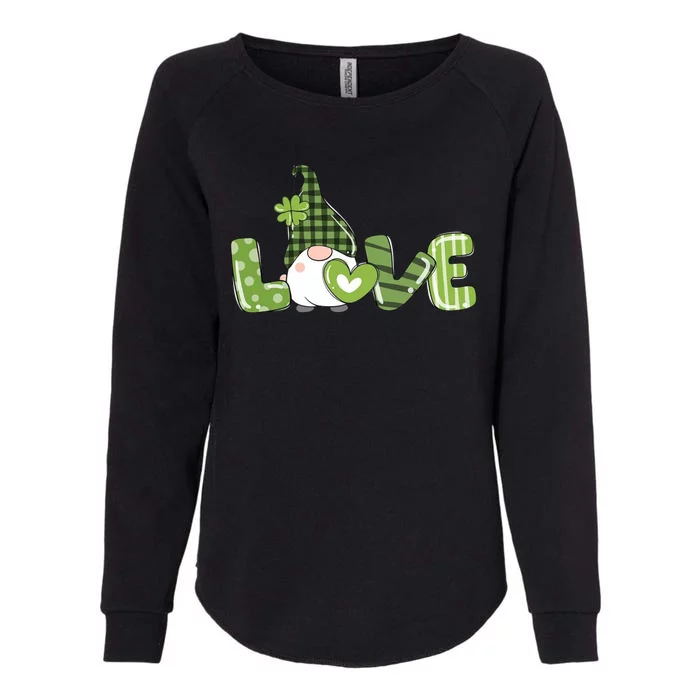 Love Irish Gnome Cute St Patricks Day Womens California Wash Sweatshirt