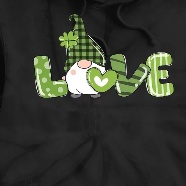 Love Irish Gnome Cute St Patricks Day Tie Dye Hoodie