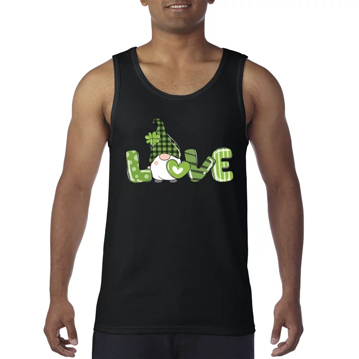 Love Irish Gnome Cute St Patricks Day Tank Top