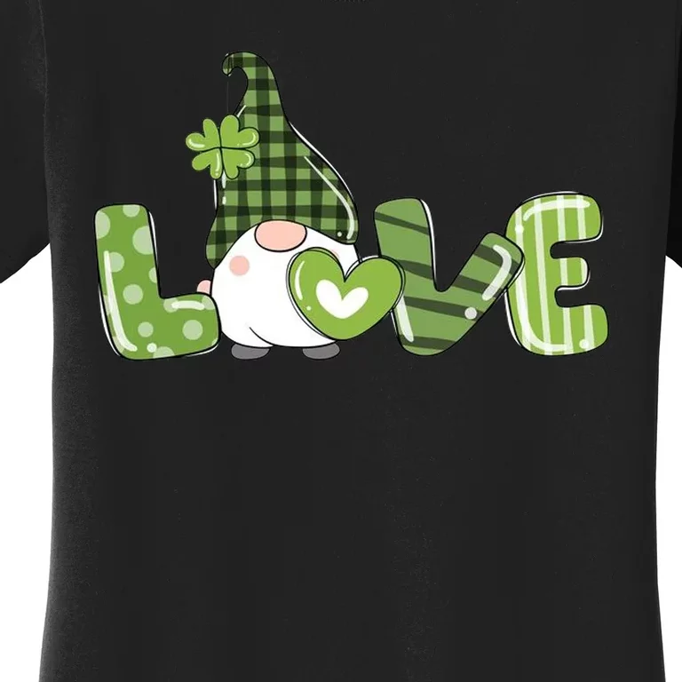 Love Irish Gnome Cute St Patricks Day Women's T-Shirt