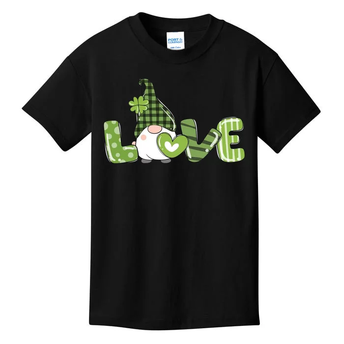 Love Irish Gnome Cute St Patricks Day Kids T-Shirt