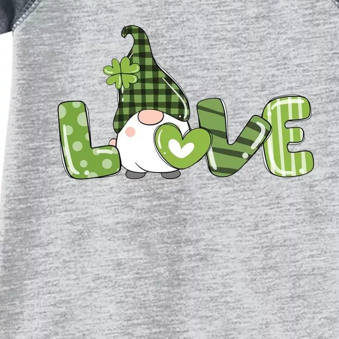 Love Irish Gnome Cute St Patricks Day Infant Baby Jersey Bodysuit