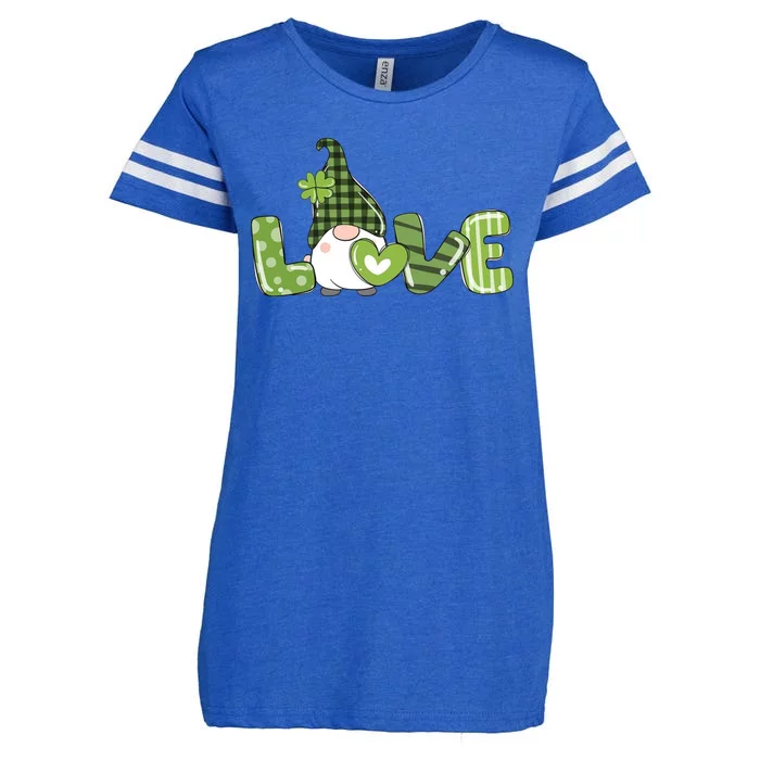 Love Irish Gnome Cute St Patricks Day Enza Ladies Jersey Football T-Shirt