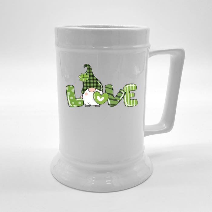 Love Irish Gnome Cute St Patricks Day Front & Back Beer Stein