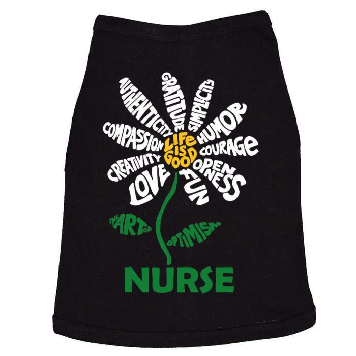 Life Is Good Nurse Flower The Art Of Optimism Doggie Tank