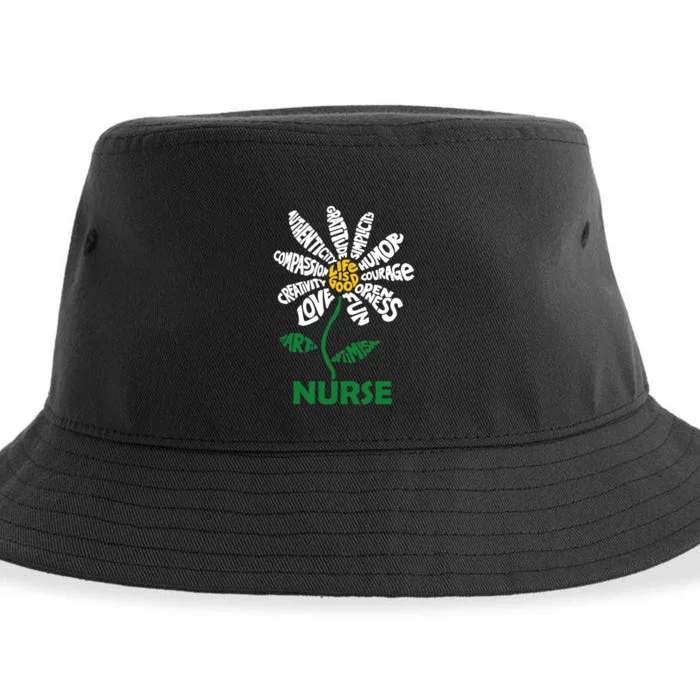 Life Is Good Nurse Flower The Art Of Optimism Sustainable Bucket Hat