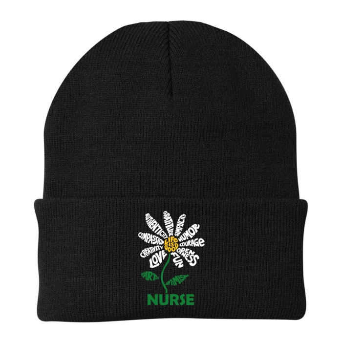 Life Is Good Nurse Flower The Art Of Optimism Knit Cap Winter Beanie