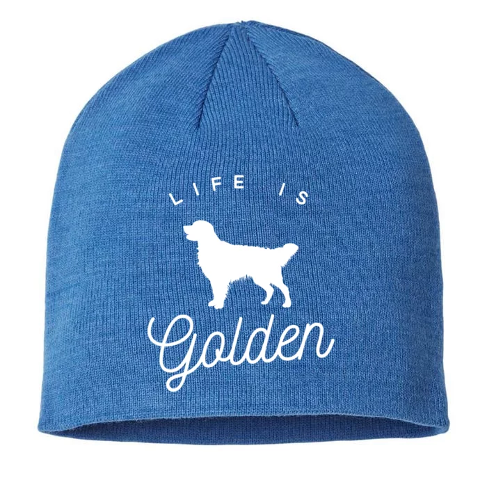 Life Is Golden Gift For Golden Retriever Lovers 8 1/2in Sustainable Knit Beanie