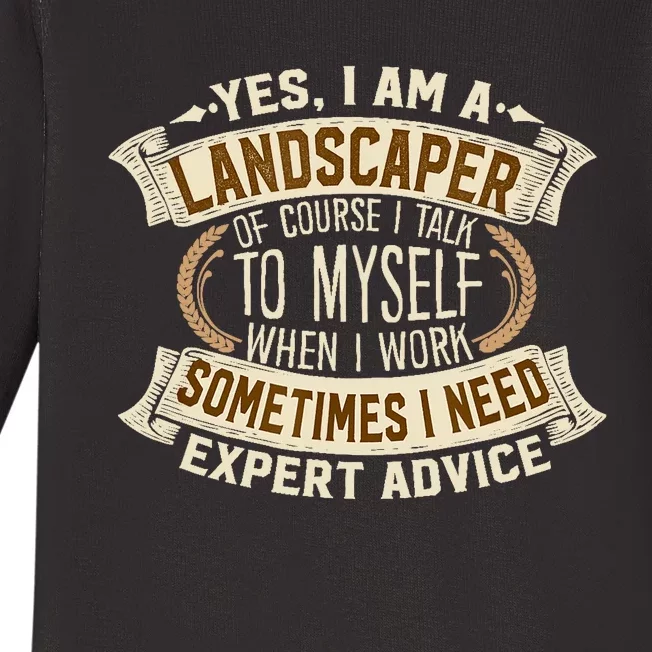 Landscaping I Gift I Outdoor I Funny Landscaper Baby Long Sleeve Bodysuit