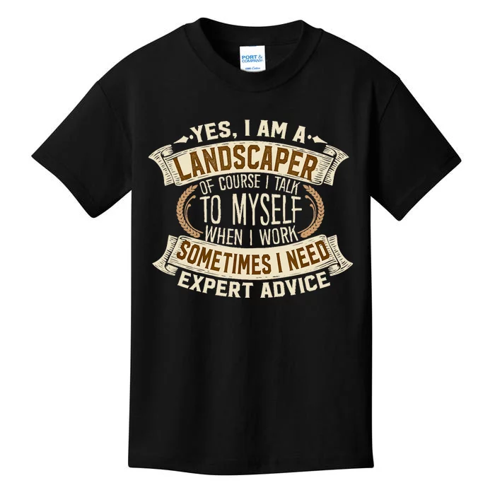 Landscaping I Gift I Outdoor I Funny Landscaper Kids T-Shirt