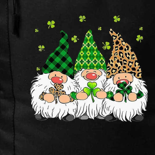 Leprechaun Irish Gnomes Leopard Plaid St Patricks Day Gifts Daily Commute Backpack