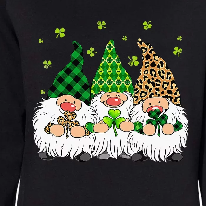 Leprechaun Irish Gnomes Leopard Plaid St Patricks Day Gifts Womens California Wash Sweatshirt