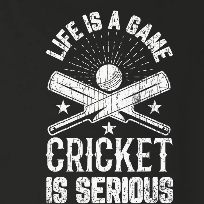 Life Is Game Cricket Is Serious Player Coach Sports Toddler Long Sleeve Shirt