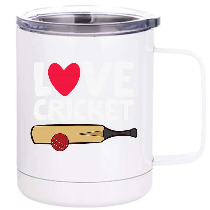 Life Is Game Cricket Is Serious Player Coach Sports Front & Back 12oz Stainless Steel Tumbler Cup