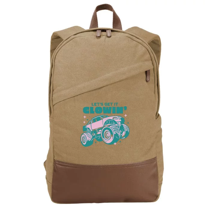 Let It Glowin Monster Truck Cotton Canvas Backpack