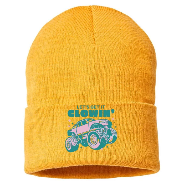 Let It Glowin Monster Truck Sustainable Knit Beanie