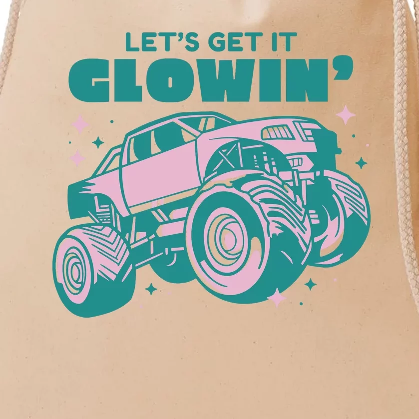 Let It Glowin Monster Truck Drawstring Bag