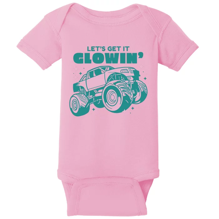 Let It Glowin Monster Truck Baby Bodysuit