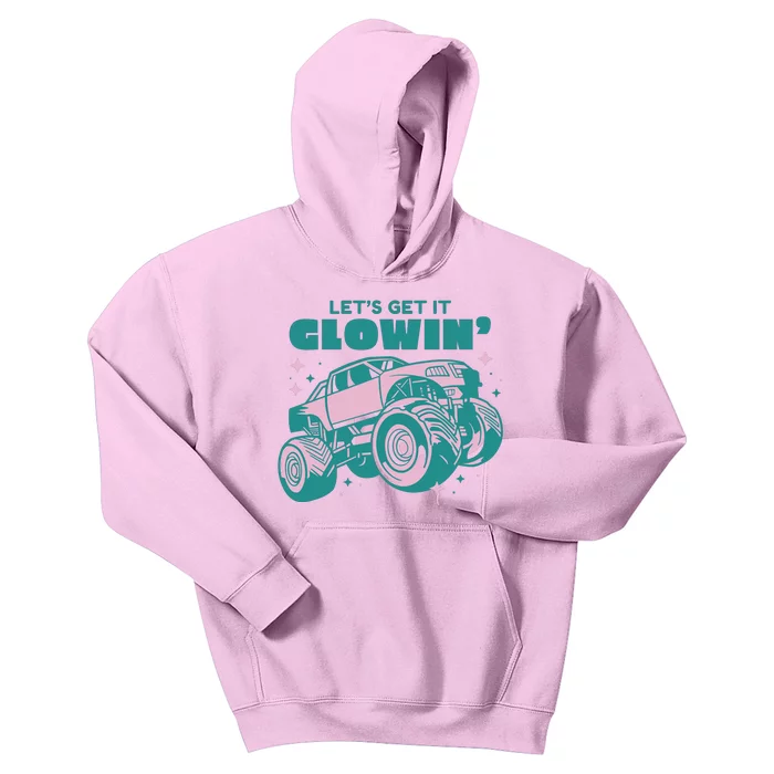 Let It Glowin Monster Truck Kids Hoodie