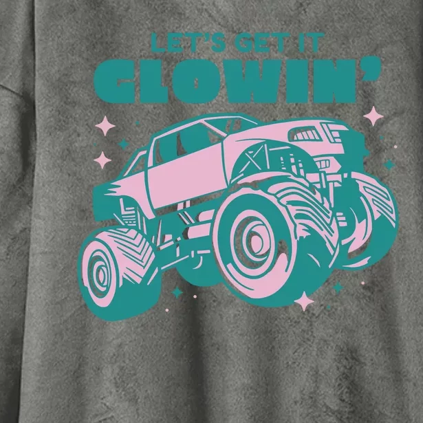 Let It Glowin Monster Truck Hooded Wearable Blanket