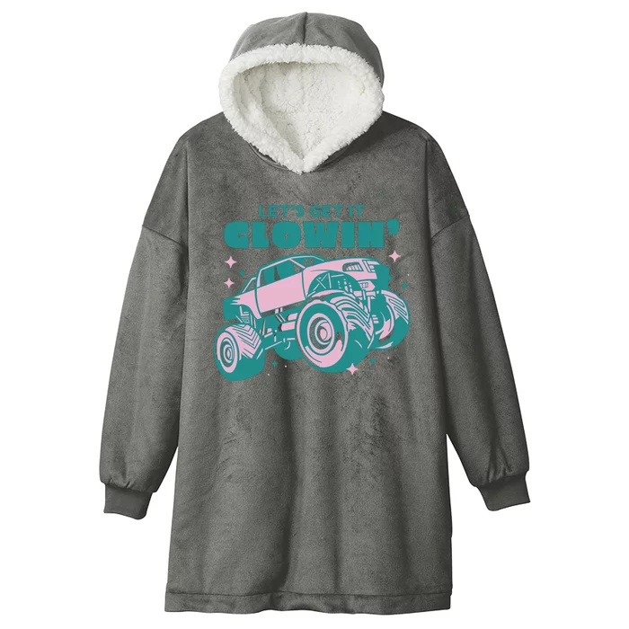 Let It Glowin Monster Truck Hooded Wearable Blanket