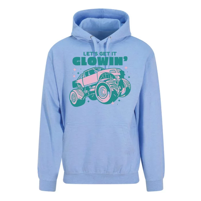 Let It Glowin Monster Truck Unisex Surf Hoodie