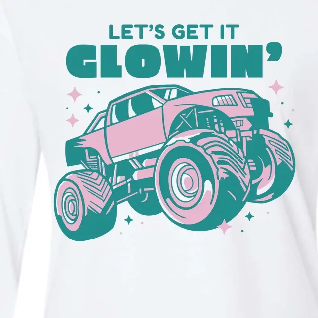 Let It Glowin Monster Truck Womens Cotton Relaxed Long Sleeve T-Shirt