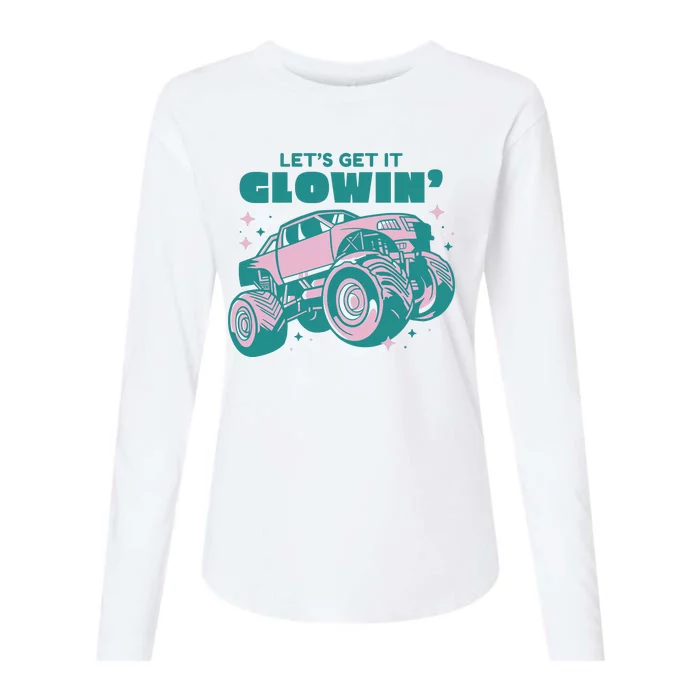 Let It Glowin Monster Truck Womens Cotton Relaxed Long Sleeve T-Shirt