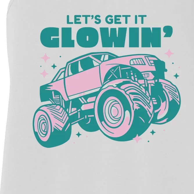 Let It Glowin Monster Truck Women's Racerback Tank