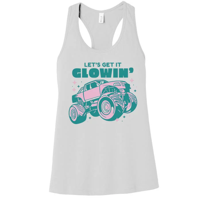 Let It Glowin Monster Truck Women's Racerback Tank