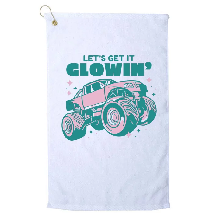 Let It Glowin Monster Truck Platinum Collection Golf Towel