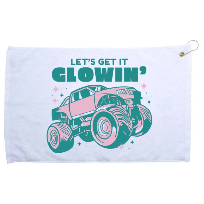 Let It Glowin Monster Truck Grommeted Golf Towel