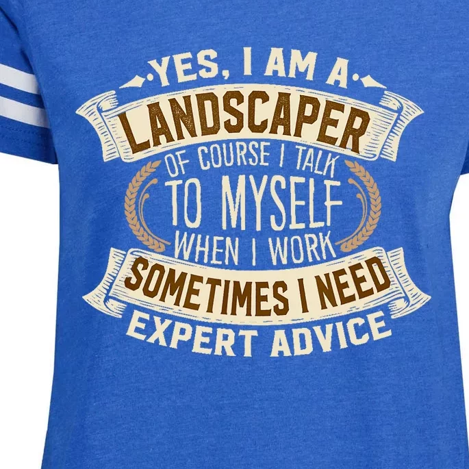 Landscaping I Gift I Outdoor I Funny Landscaper Enza Ladies Jersey Football T-Shirt