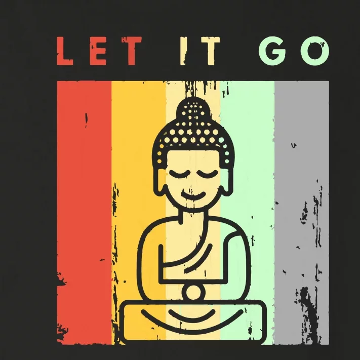 Let It Go Buddha Meditation Yoga Hoodie In Retro Look Toddler Long Sleeve Shirt