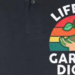 Life Is Garden Dig It Funny Gardening Softstyle Adult Sport Polo