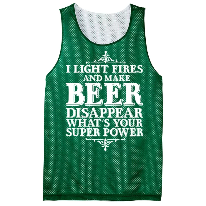 Light Fires And Make Beer Disappear Mesh Reversible Basketball Jersey Tank