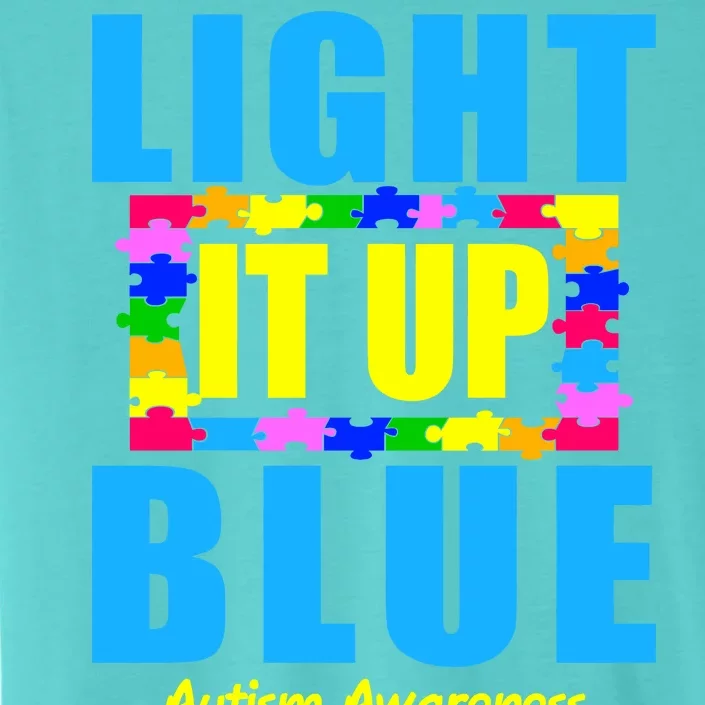 Light It Up Blue Autism Awareness Puzzle Pieces ChromaSoft Performance T-Shirt